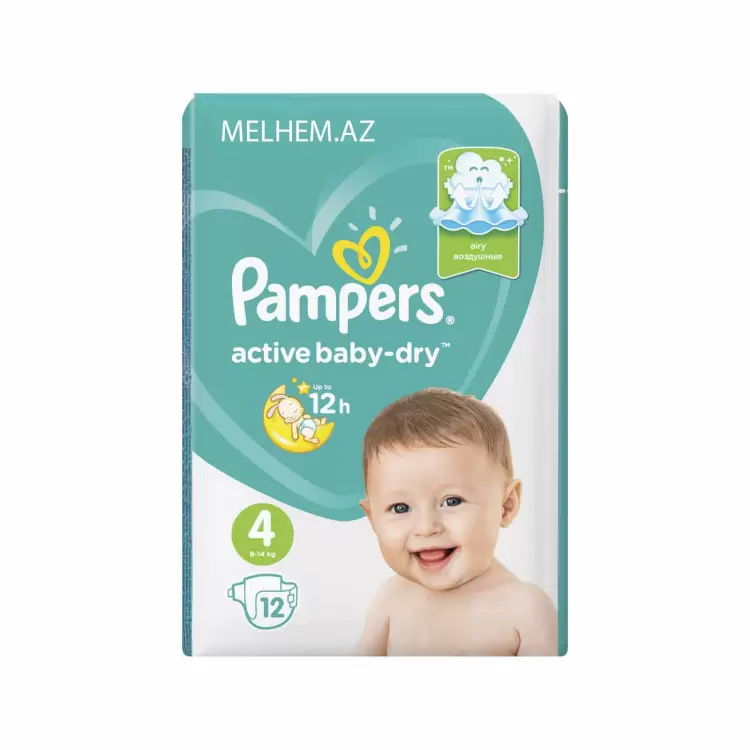 Pampers Active Baby uşaq bezi №4 (9-14kq) 12 ədəd