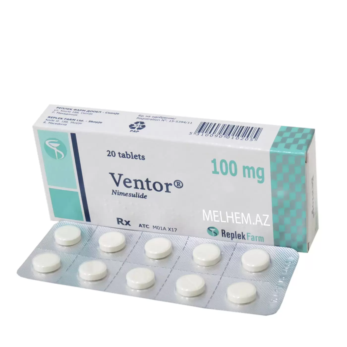 VENTOR 100MG N 20