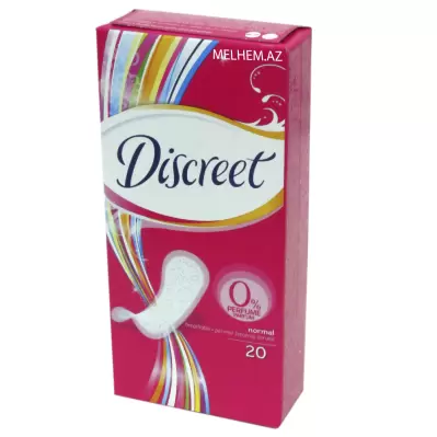 DİSCREET GİGİYENİK GÜNDƏLİK QADIN BEZİ 20 ƏDƏD