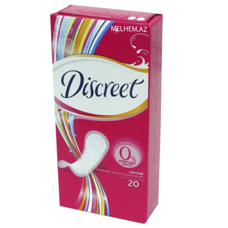 DİSCREET GİGİYENİK GÜNDƏLİK QADIN BEZİ 20 ƏDƏD