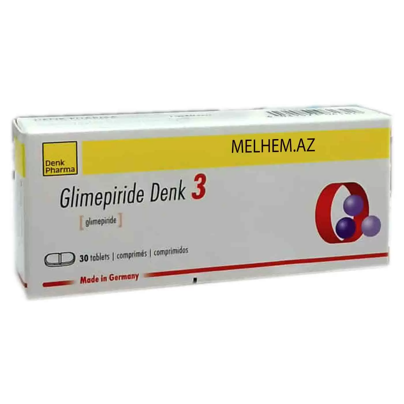GLİMEPİRİDE DENK 3 N30 ( TABLETKA)