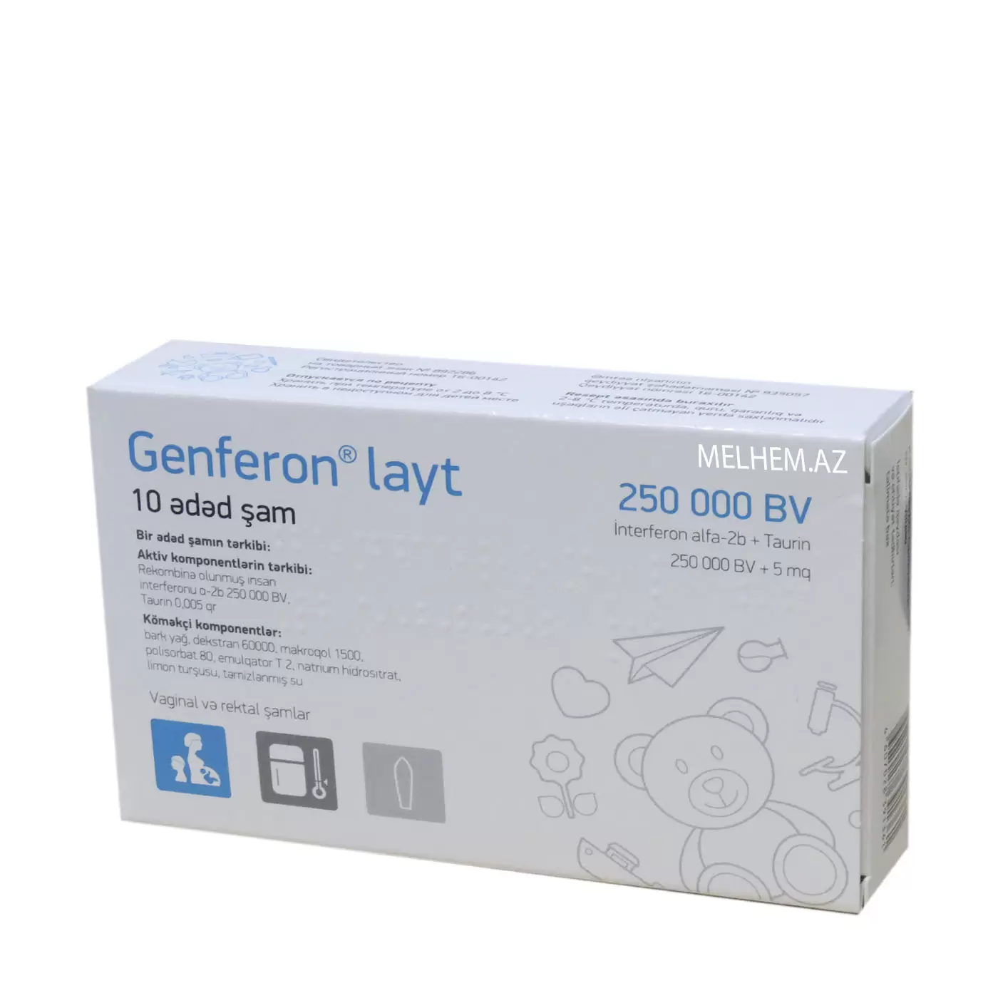 GENFERON LAYT 250 000BV N 10