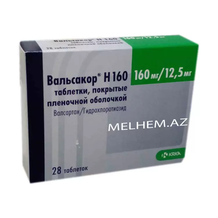 VALSAKOR H 160 MQ/12,5 MQ N28 (TABLET)